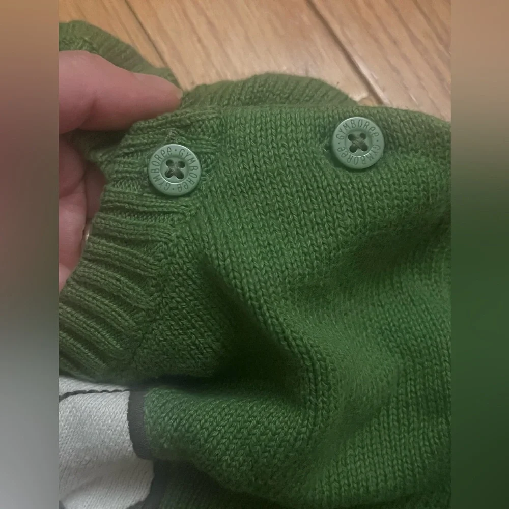 Gymboree Green Kids Sweater with Soccer Ball Applique and Buttons Boys Size 5T